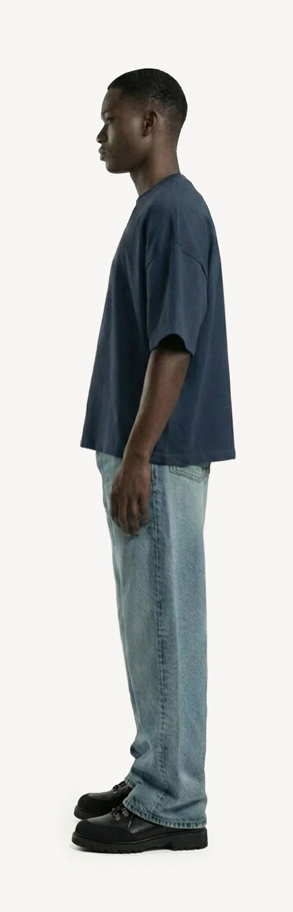 Navy Blue Oversized Boxy Tee. - Image 8