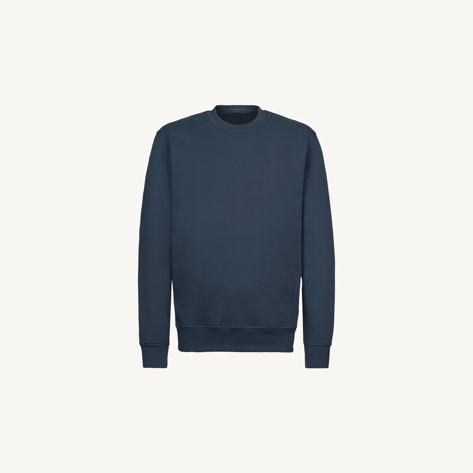 Navy Blue Regular Crewneck Sweater Mockups.