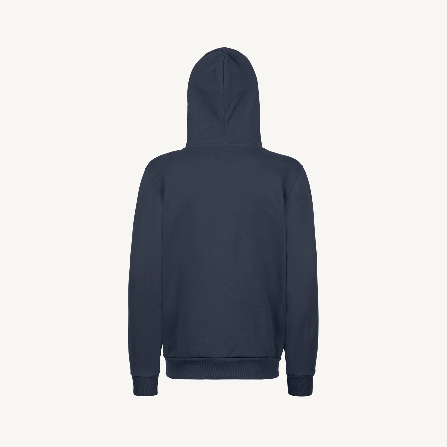 Navy Blue Regular Zipped Hoodie. - Image 4