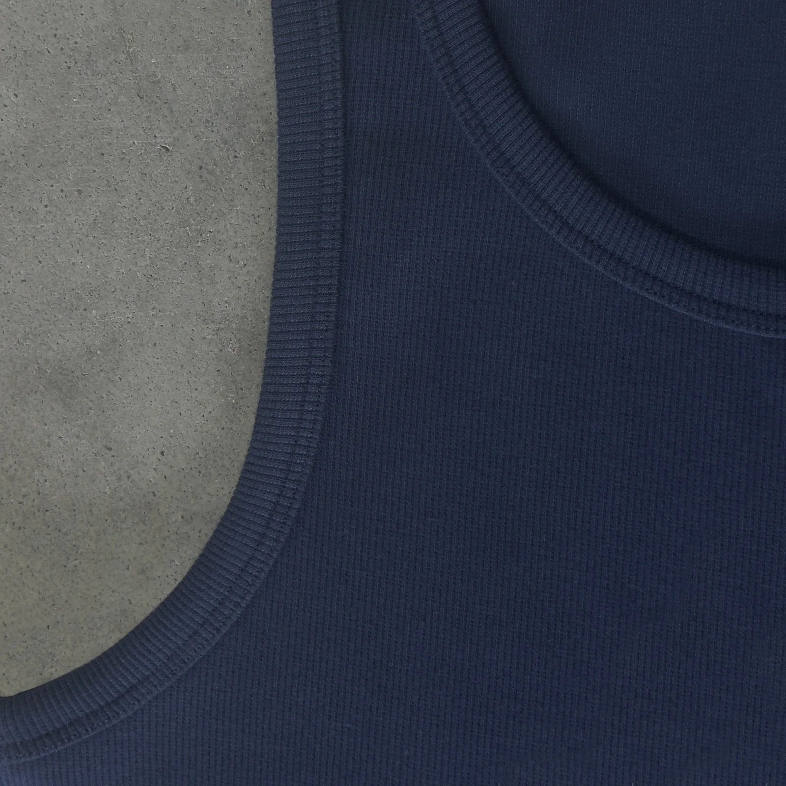 Navy Blue Slim Ribbed Tank. - Image 10