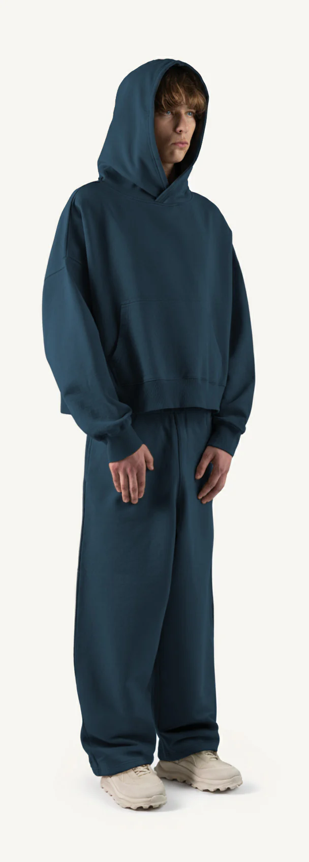 Navy Blue Straight-Leg Baggy Sweatpants. - Image 3
