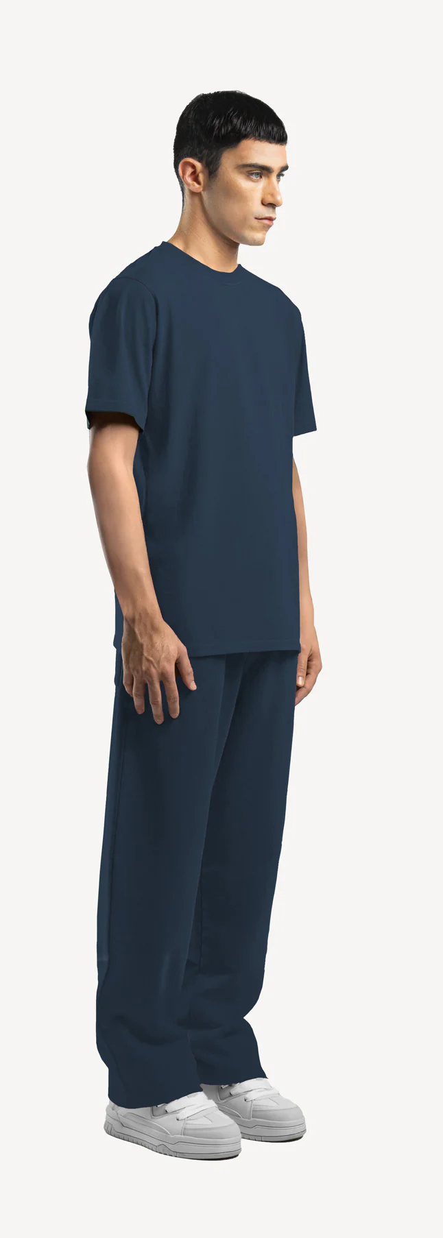 Navy Blue Straight-Leg Relaxed Sweatpants. - Image 3