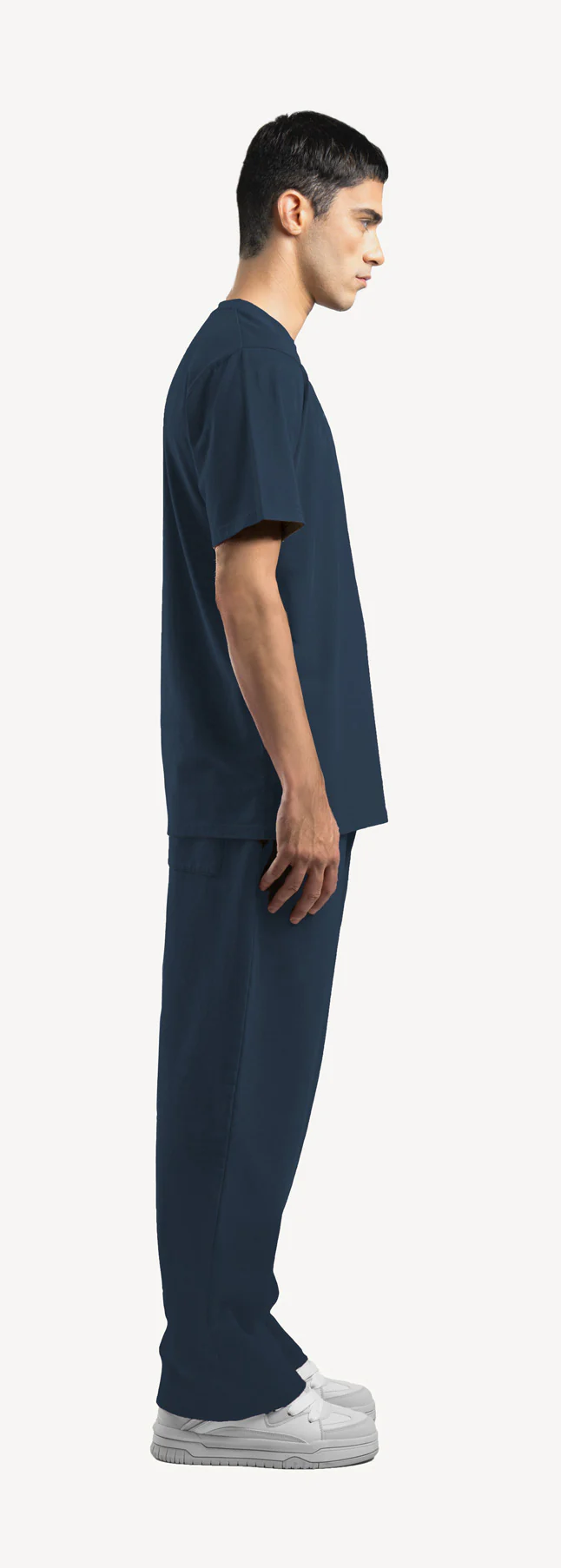 Navy Blue Straight-Leg Relaxed Sweatpants. - Image 4