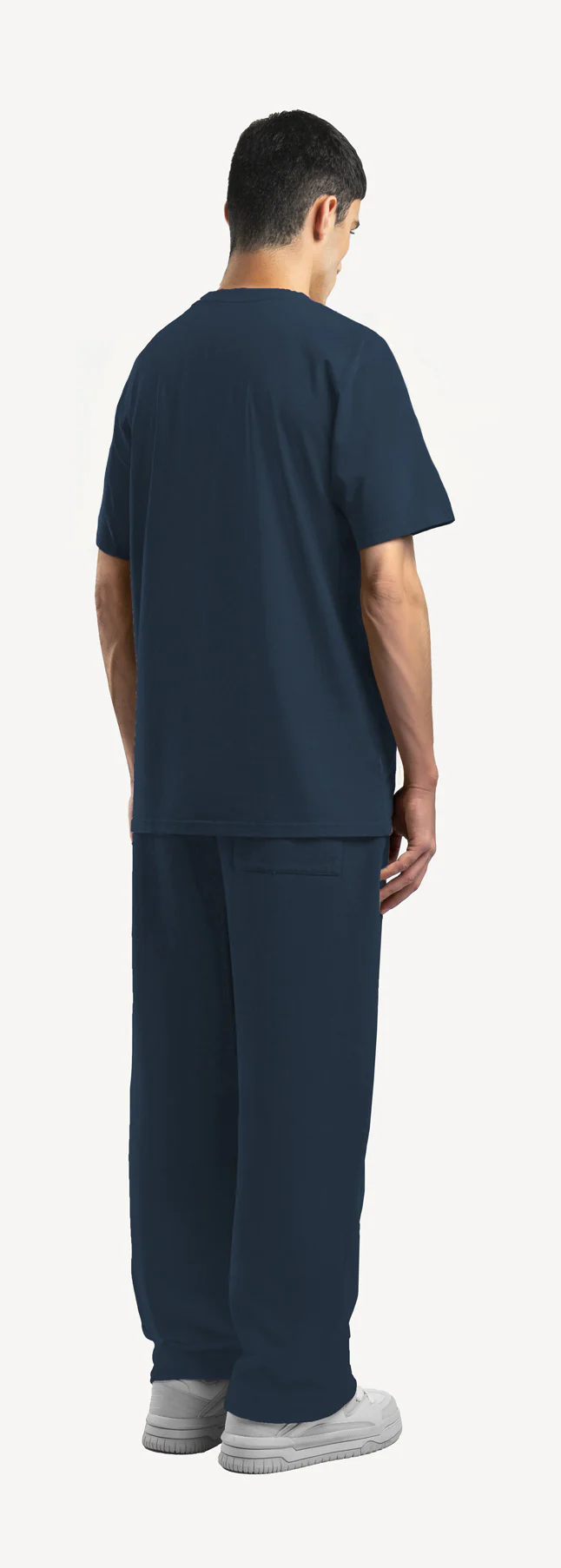 Navy Blue Straight-Leg Relaxed Sweatpants. - Image 5