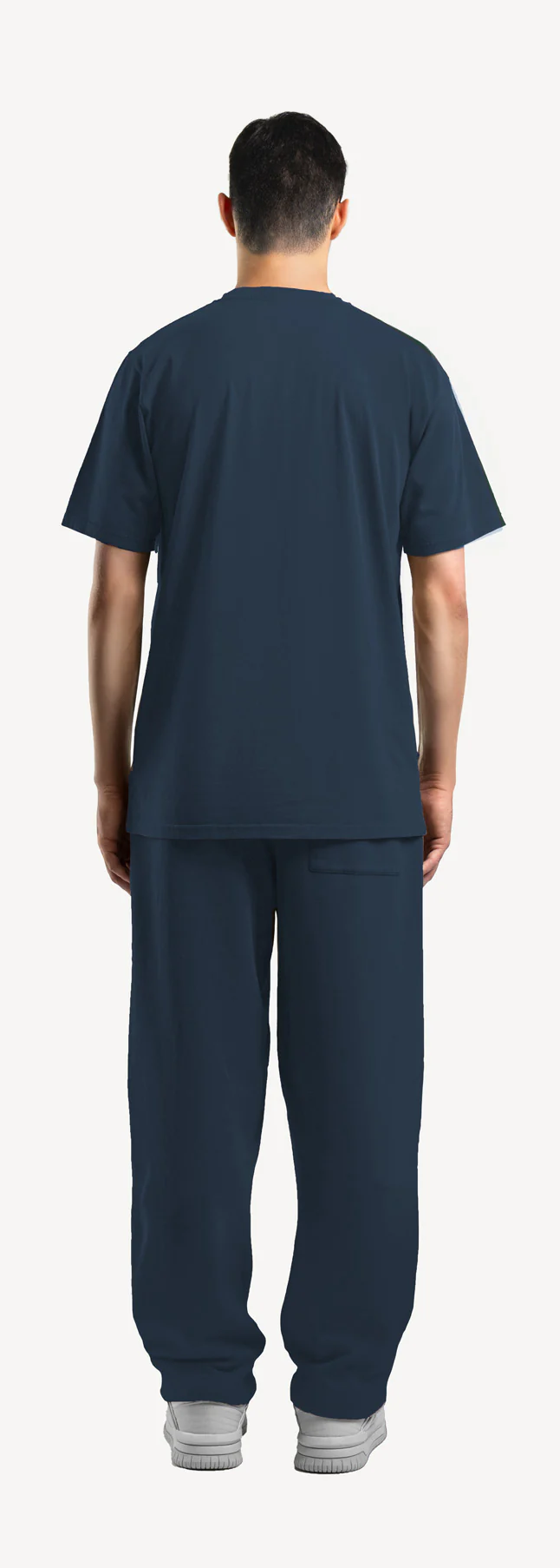 Navy Blue Straight-Leg Relaxed Sweatpants. - Image 6