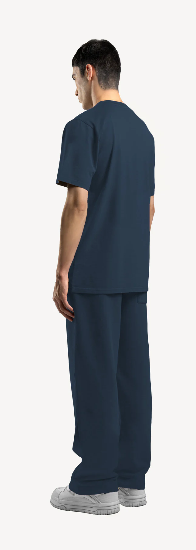 Navy Blue Straight-Leg Relaxed Sweatpants. - Image 7