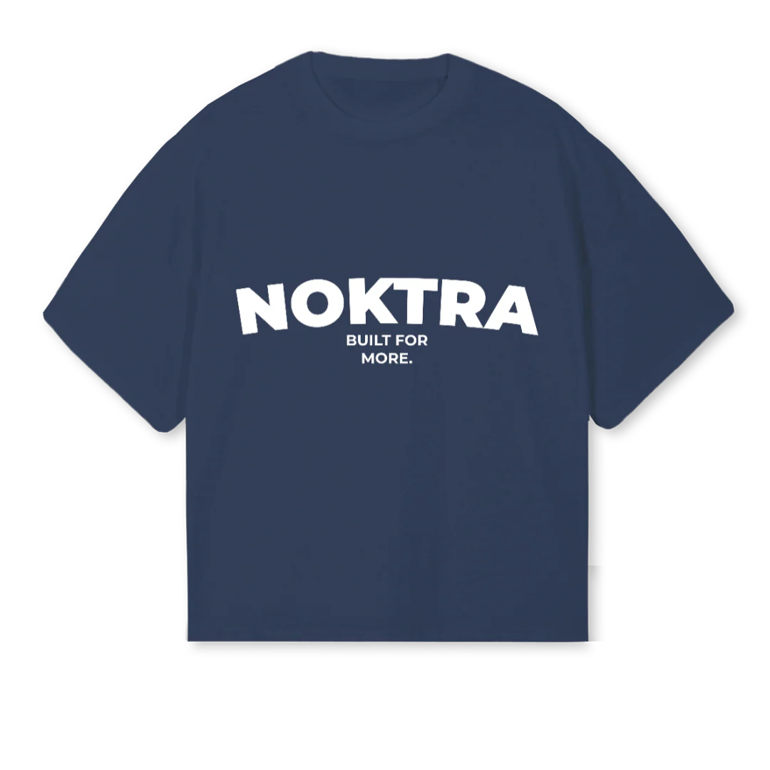 NAVYBFM NOKTRAT Navy Blue Oversized Boxy Tee.
