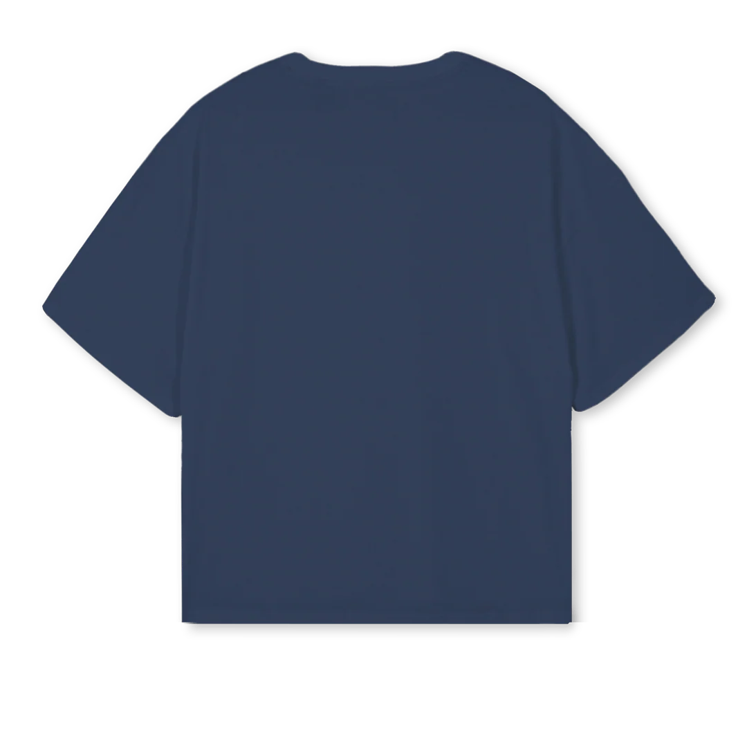 NAVYBFM NOKTRAT Navy Blue Oversized Boxy Tee. - Image 2
