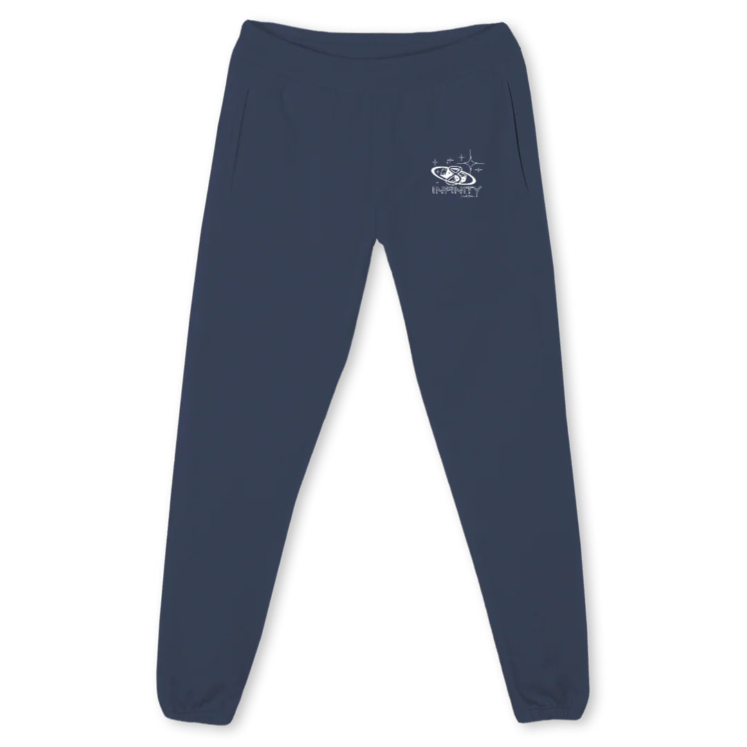 NAVYBLUELMLOGOPANTS Navy Blue Relaxed Sweatpants.