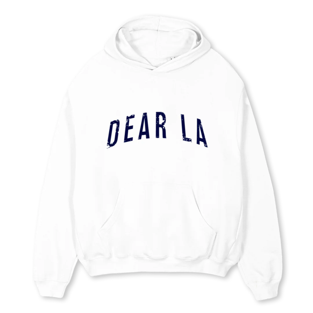 NAVYDLA White Oversized Hoodie.