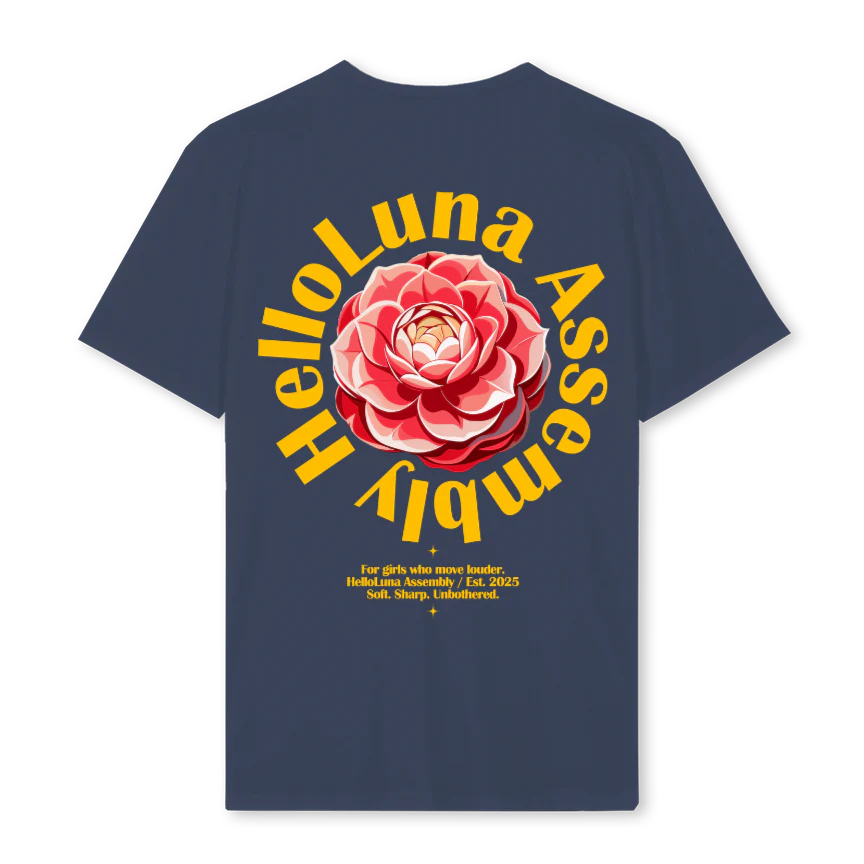 FLOWERCIRCLE_REG Navy Blue Regular Tee - Image 2