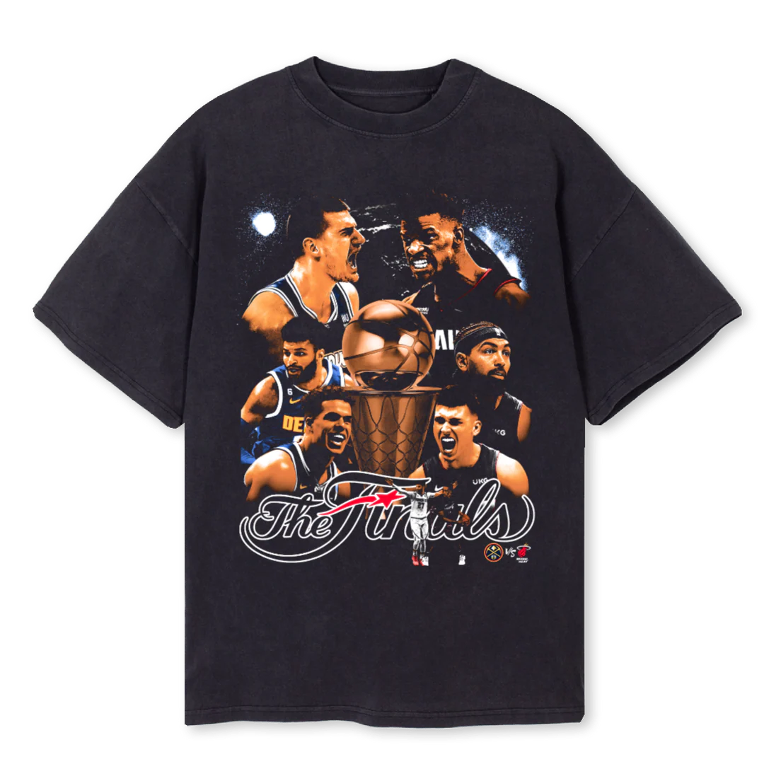 NBA FINALS Vintage Black Oversized Tee.