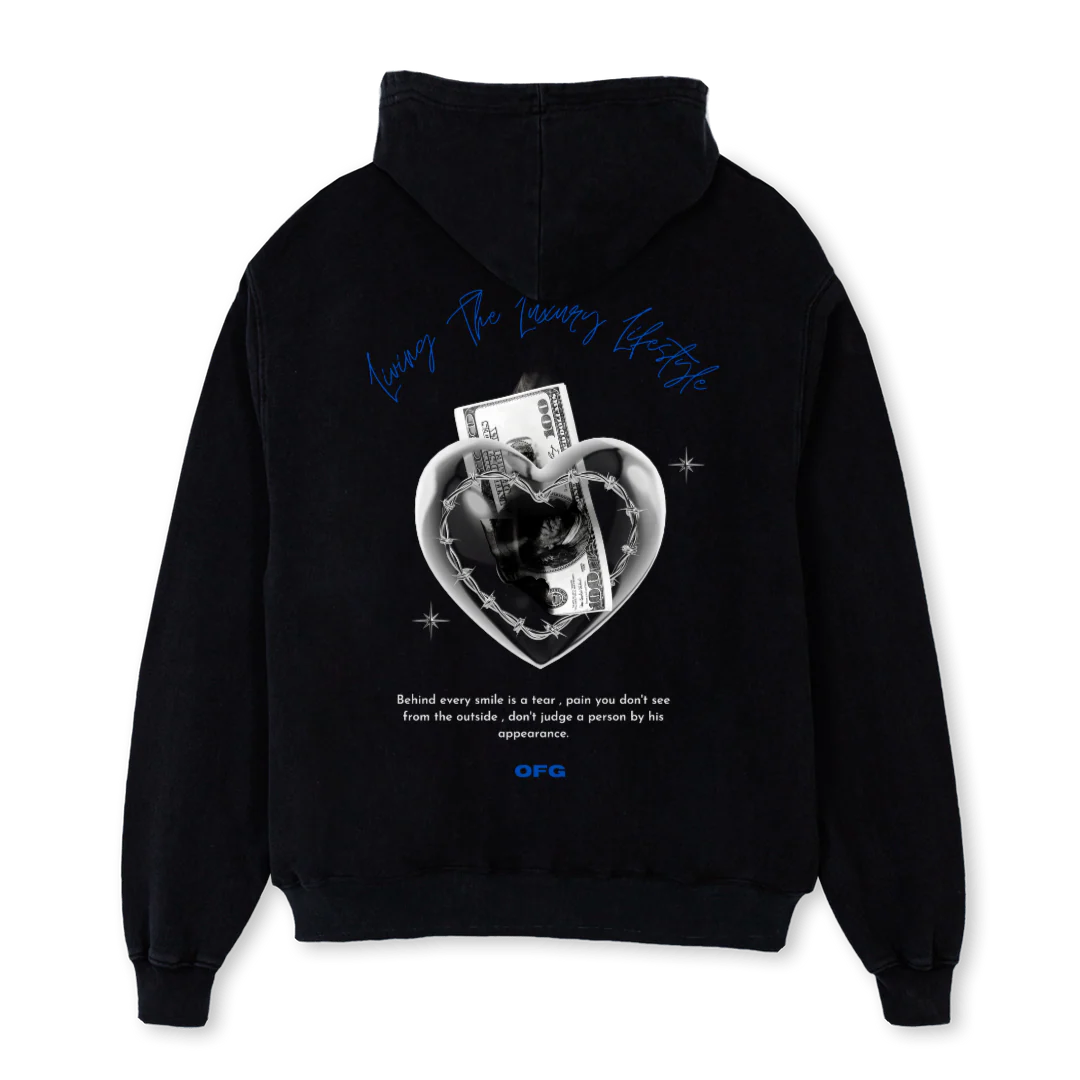 NBA OFG Black Oversized Zipped Hoodie. - Image 2