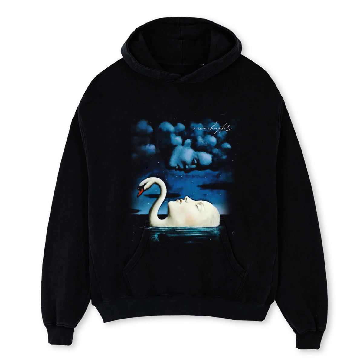 NCHODDIESWAN Black Oversized Hoodie.
