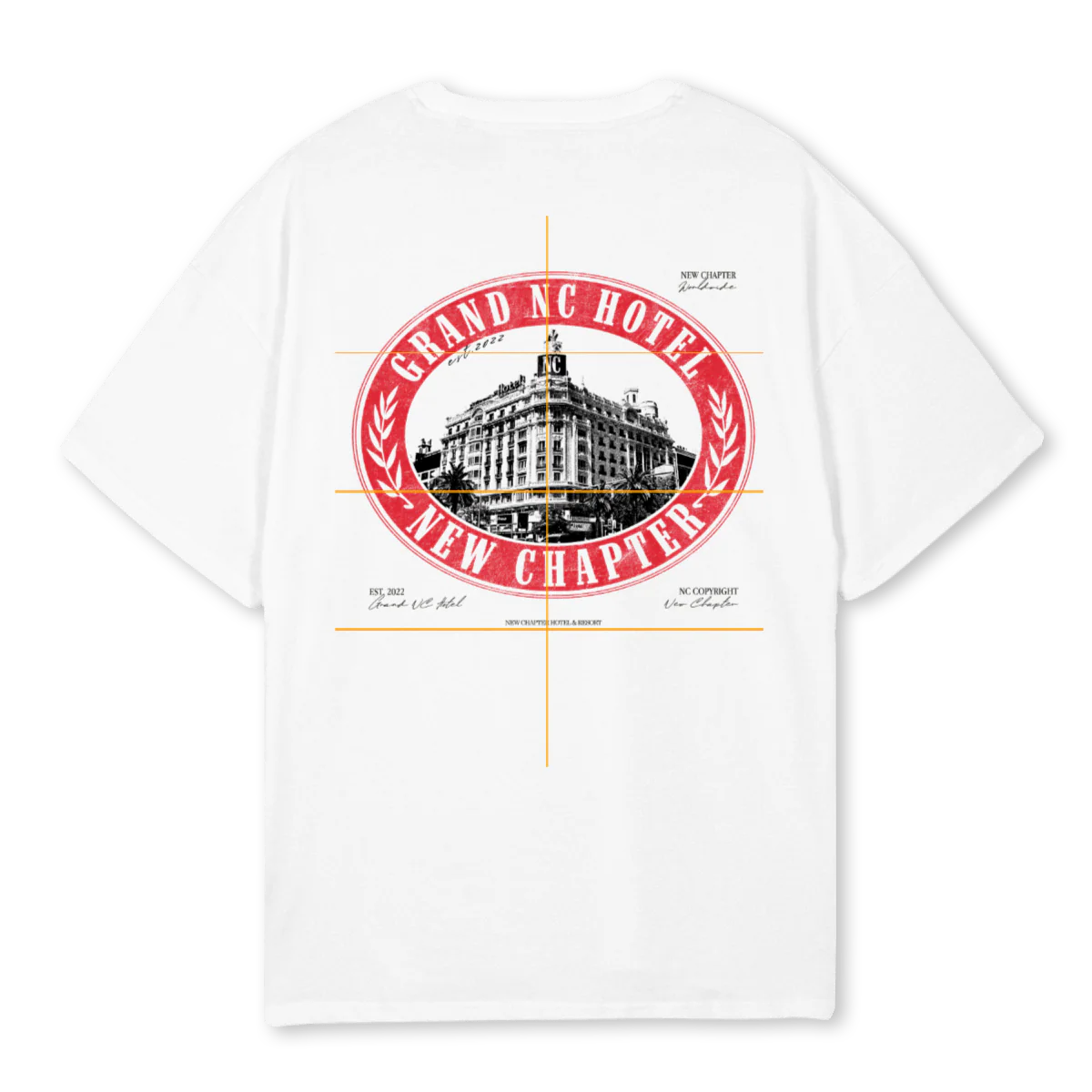 NCHOTELRED White Oversized Tee. - Image 2