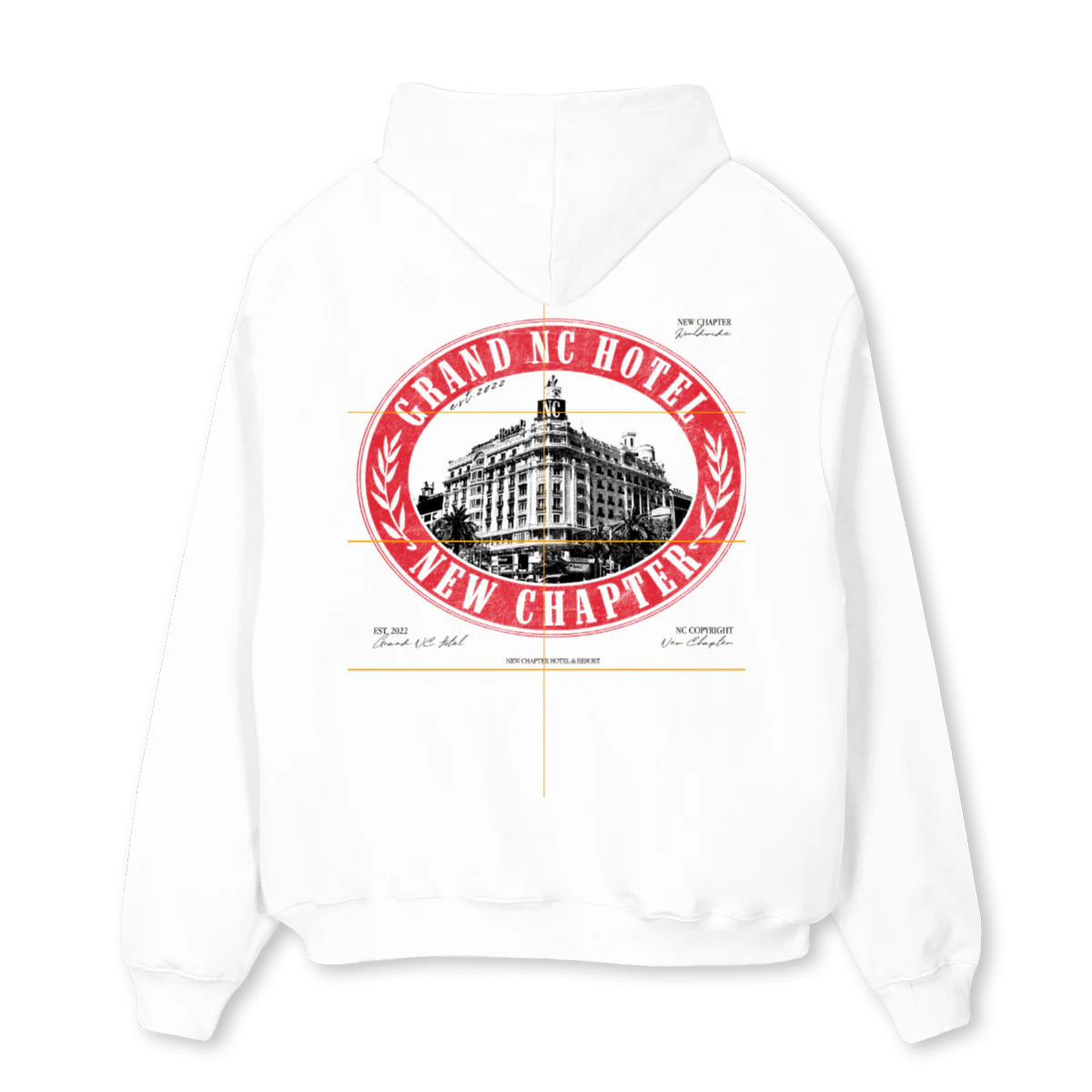 NCHOTELREDSWEAT White Oversized Hoodie. - Image 2
