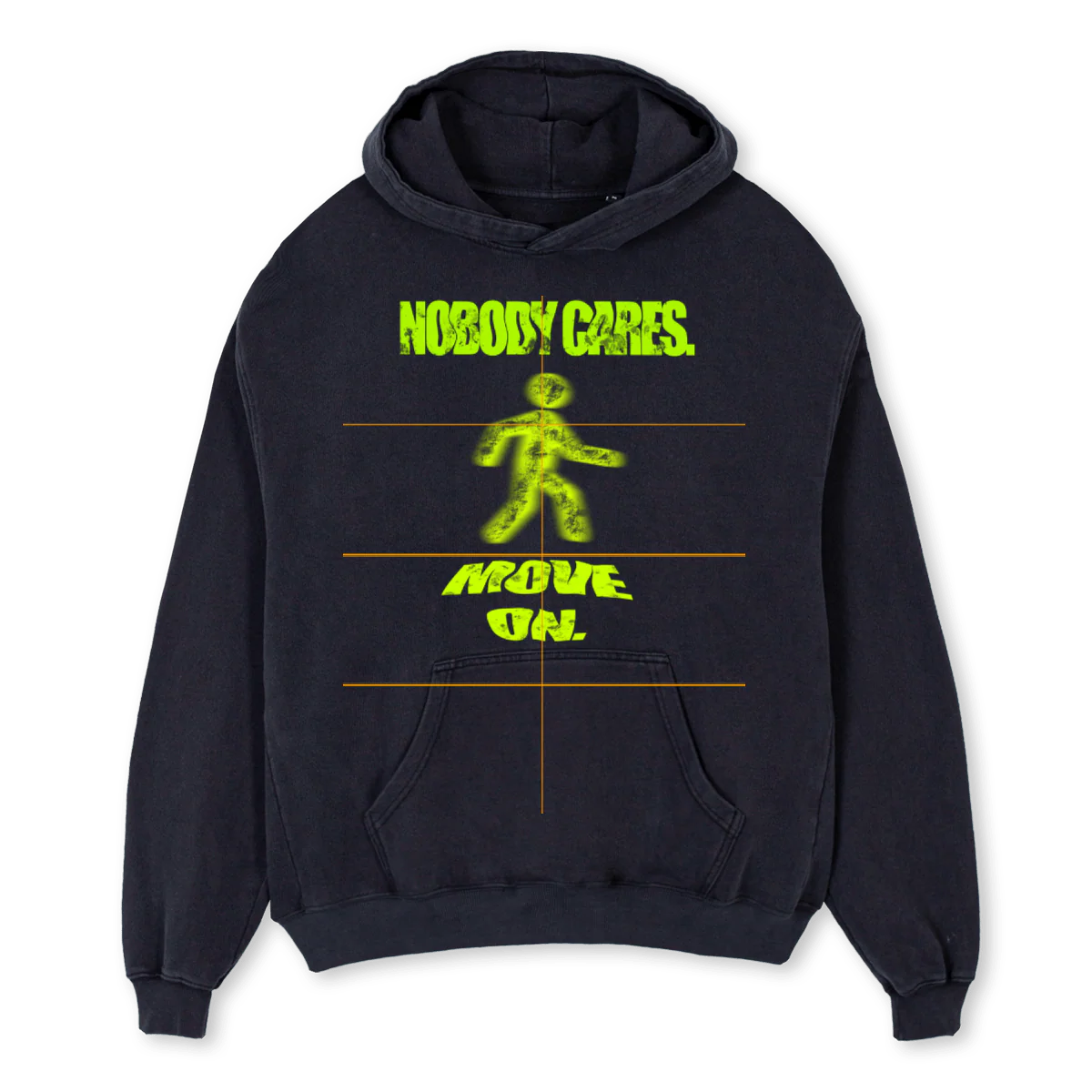 NCMO Vintage Black Oversized Hoodie.
