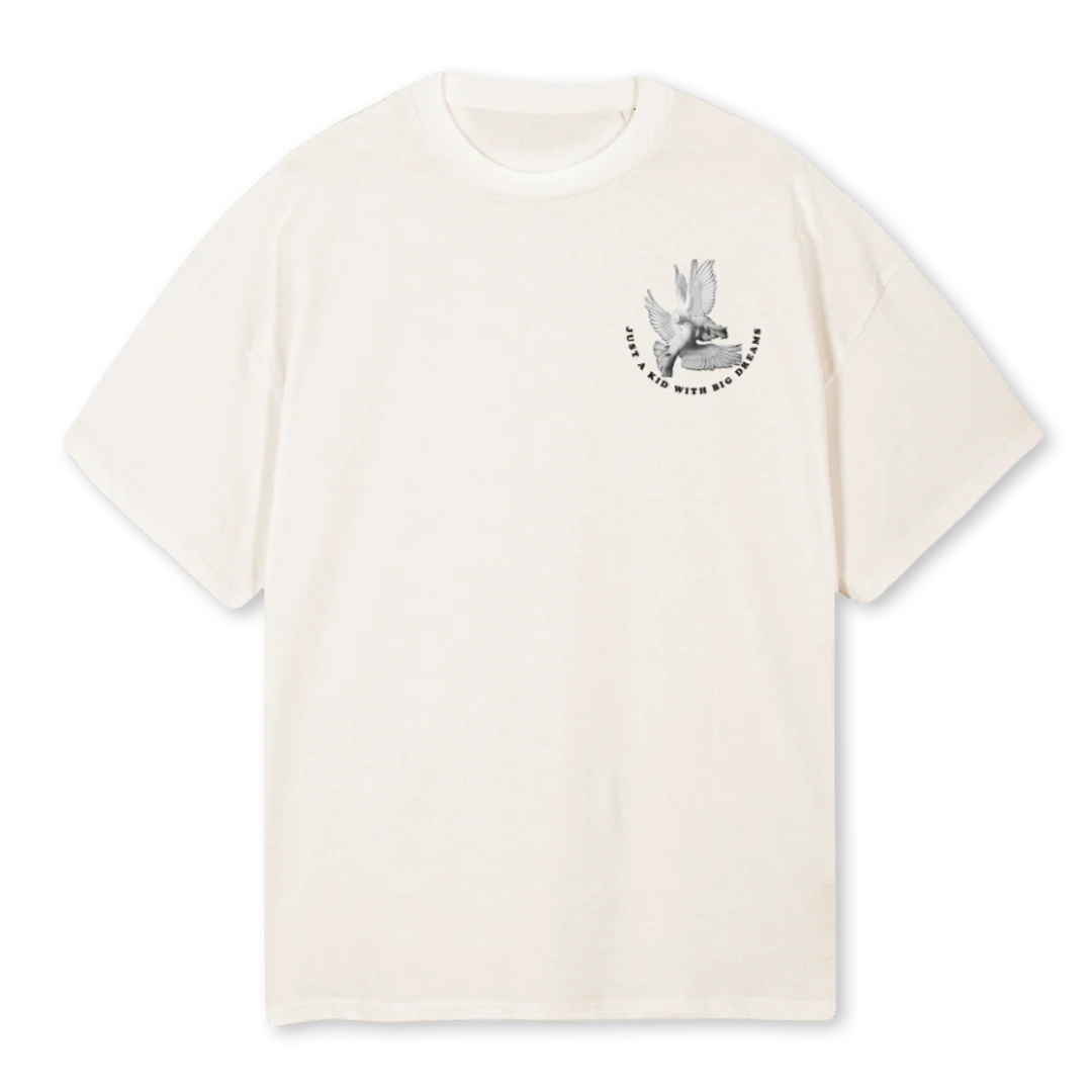 NCTHEKID Vintage White Oversized Tee.
