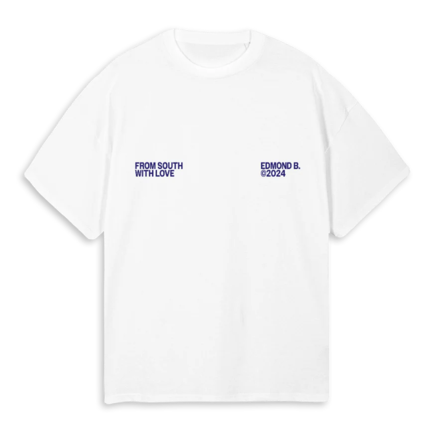 NECKKISSESS White Oversized Tee.