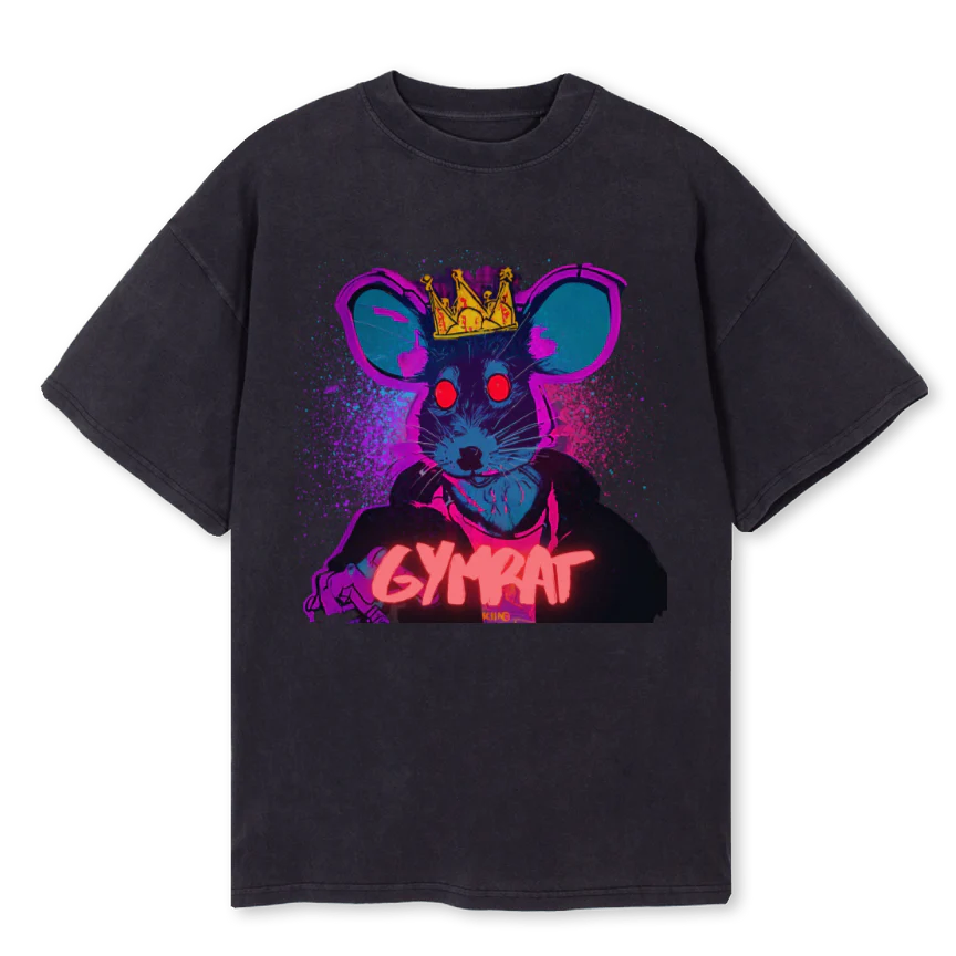 NEONKINGTEE Vintage Black Oversized Tee.
