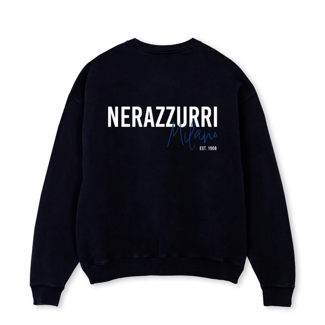 NERAZZURRISWEATERONE Black Oversized Crewneck Sweater. - Image 2