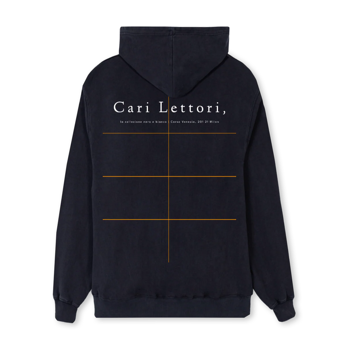 NEROEBIANCOHOODIE Vintage Black Regular Hoodie. - Image 2