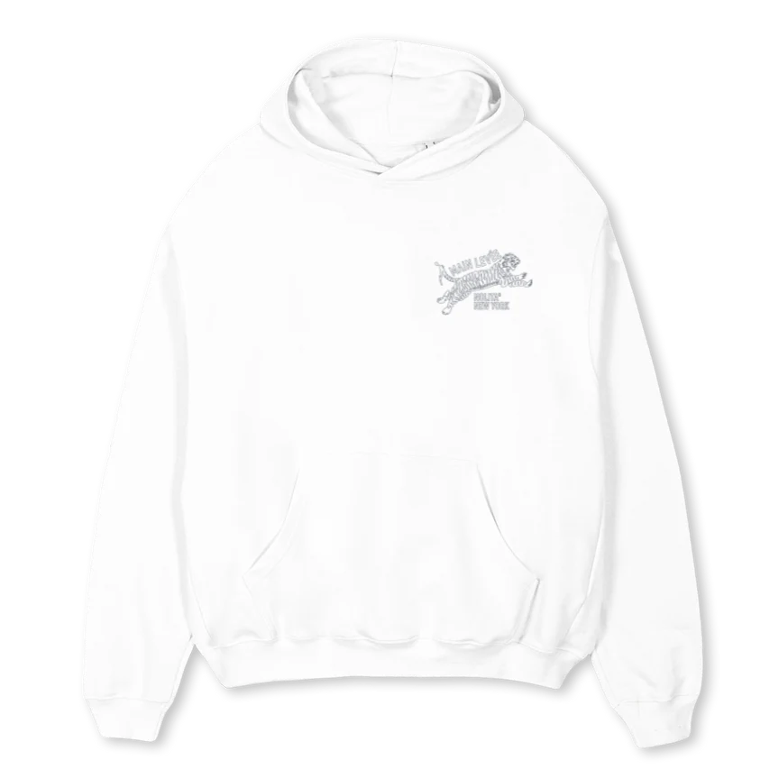 AMLOUTLINETIGERWHITE_W NOO White Oversized Hoodie