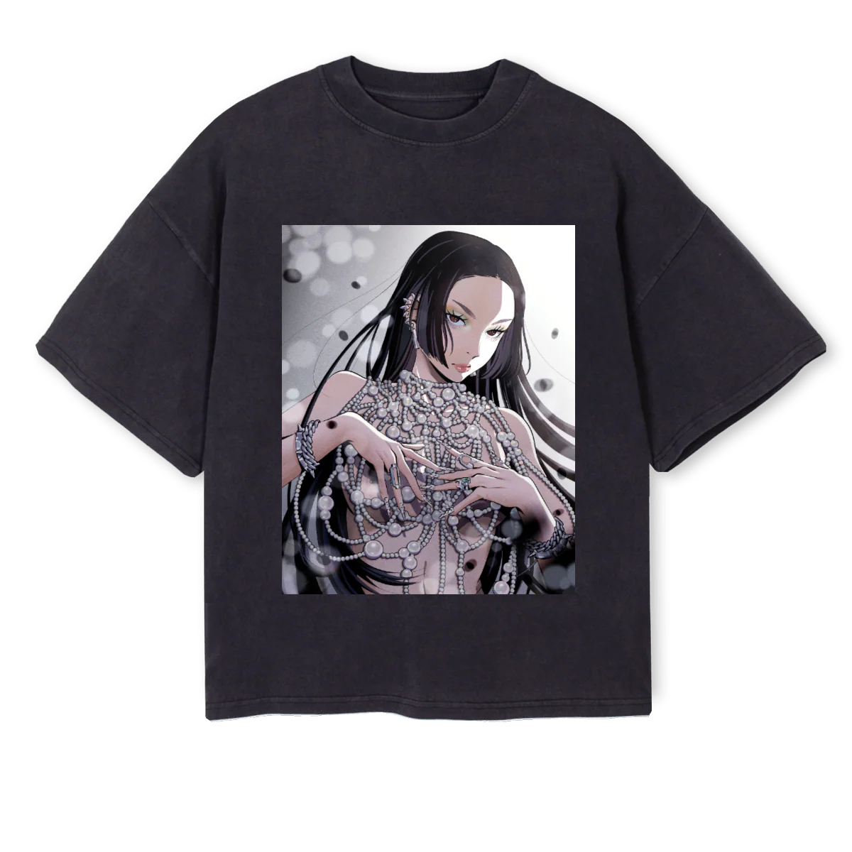 NEWDXMBLACK Vintage Black Oversized Boxy Tee.