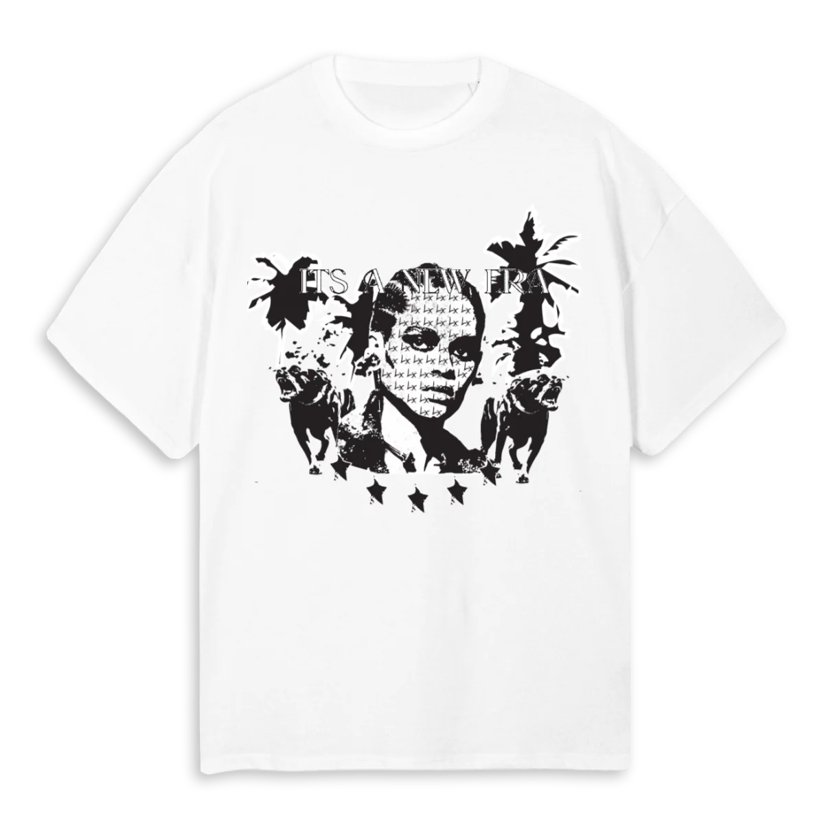 NEWERA_2 White Oversized Tee.
