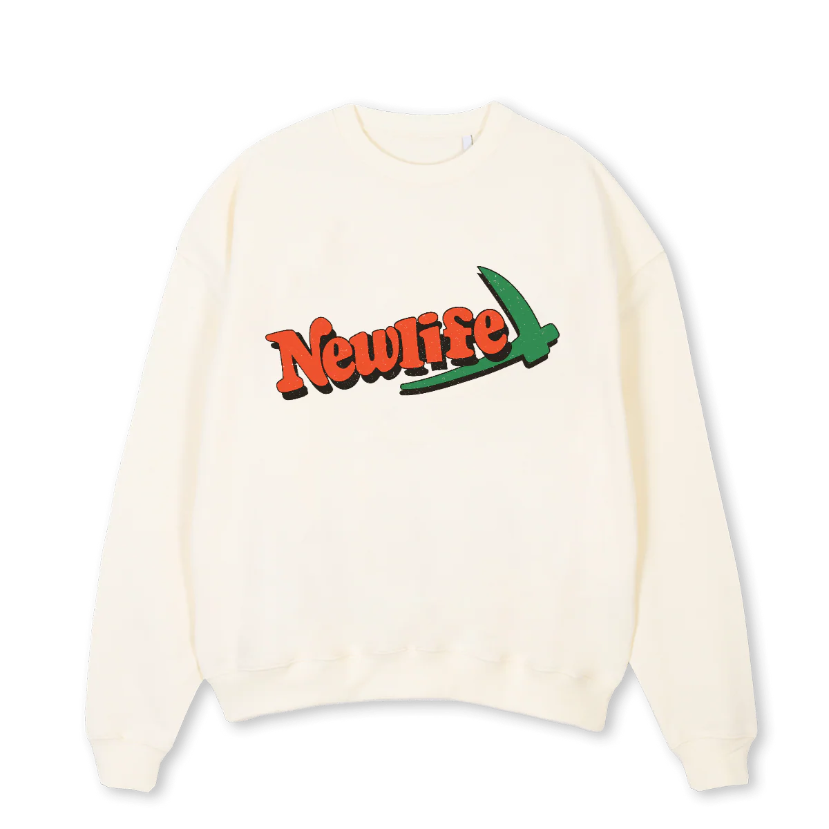 NEWPORT Cream Oversized Crewneck Sweater.