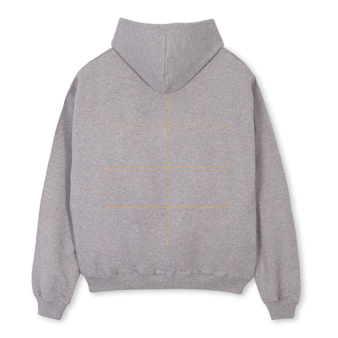 NEWRULESRED Grey Marl Oversized Zipped Hoodie. - Image 2