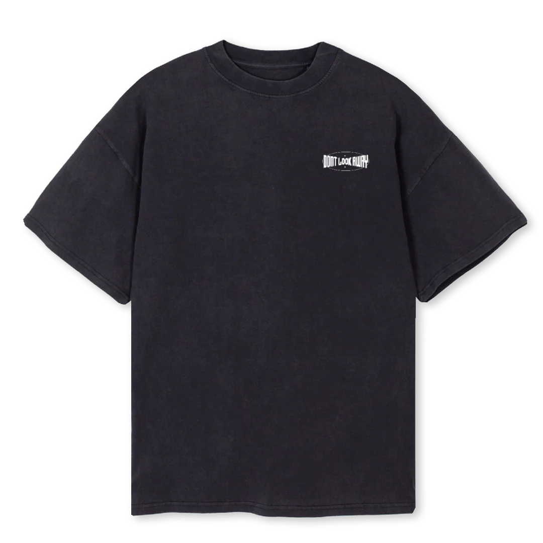 NEWSPOSTF Vintage Black Oversized Tee.