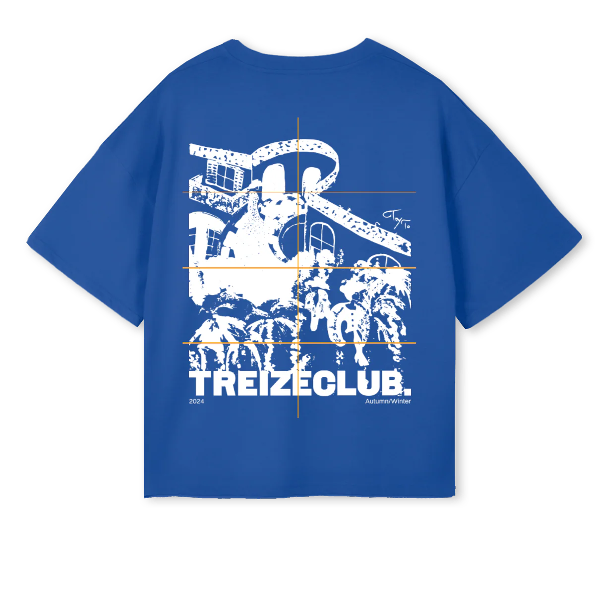 NEWTYTO Cobalt Blue Oversized Boxy Tee. - Image 2