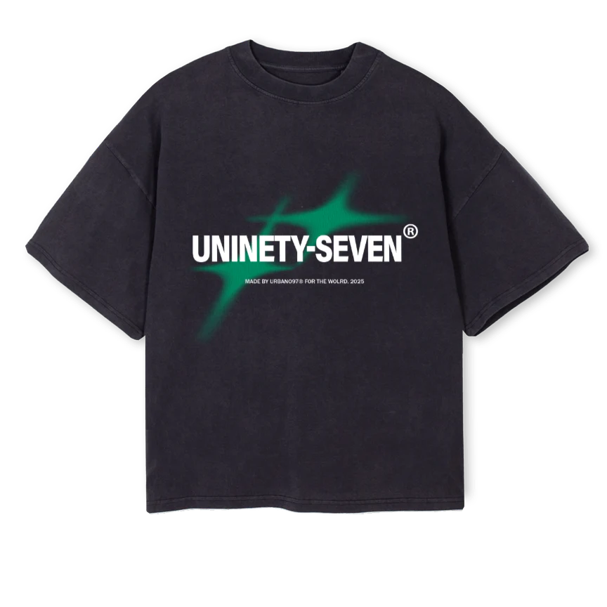 NEWUR Vintage Black Oversized Boxy Tee.