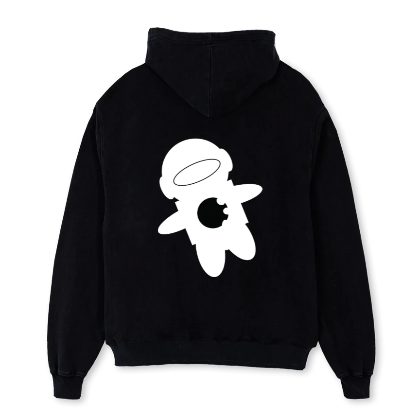NFMQUEENSBLACKH Black Oversized Hoodie. - Image 2