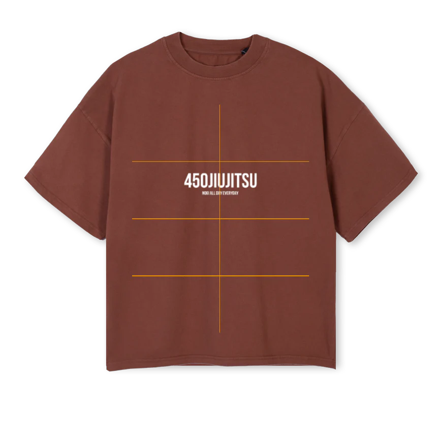 NGADEDB Vintage Brown Oversized Boxy Tee.
