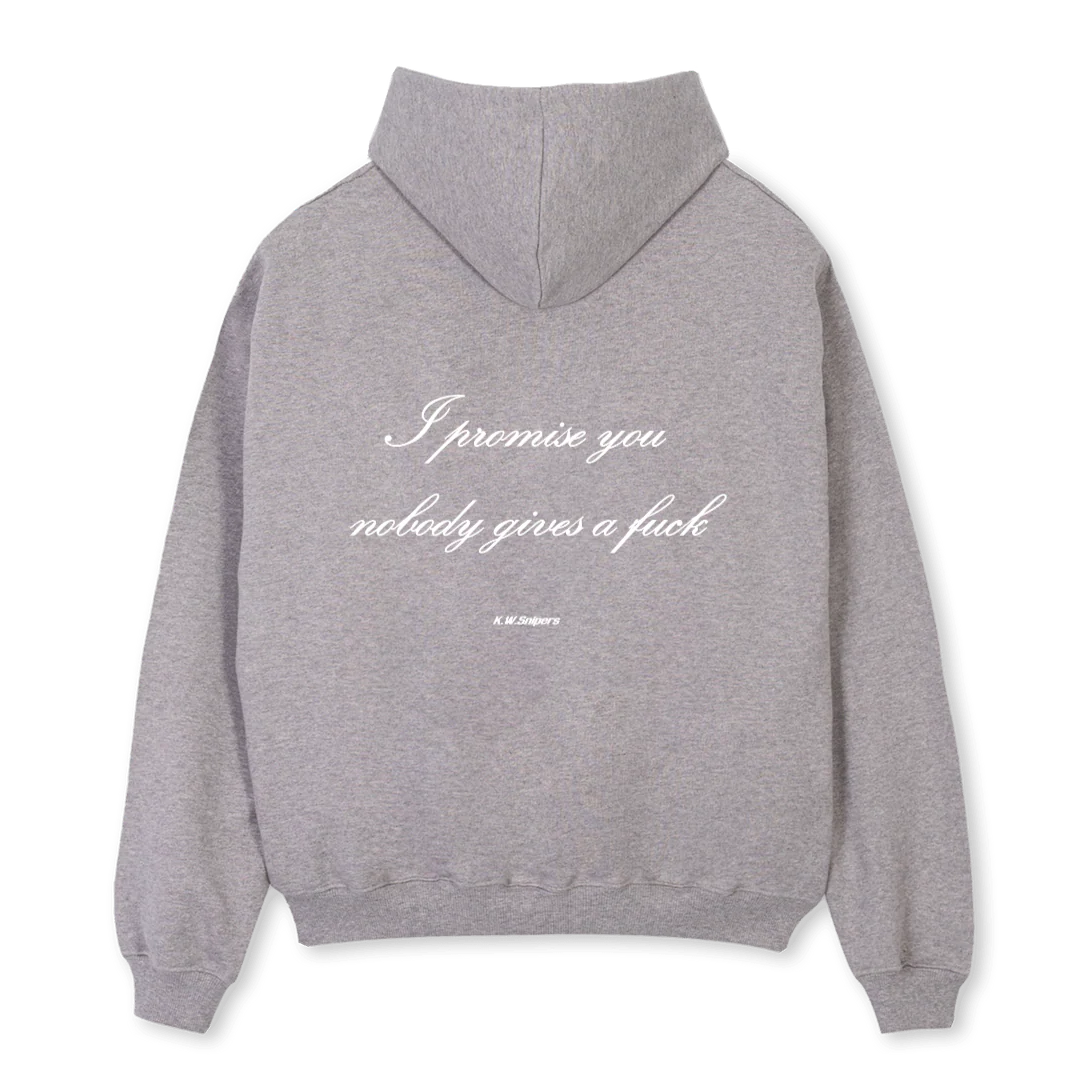 NGAF Grey Marl Oversized Hoodie.