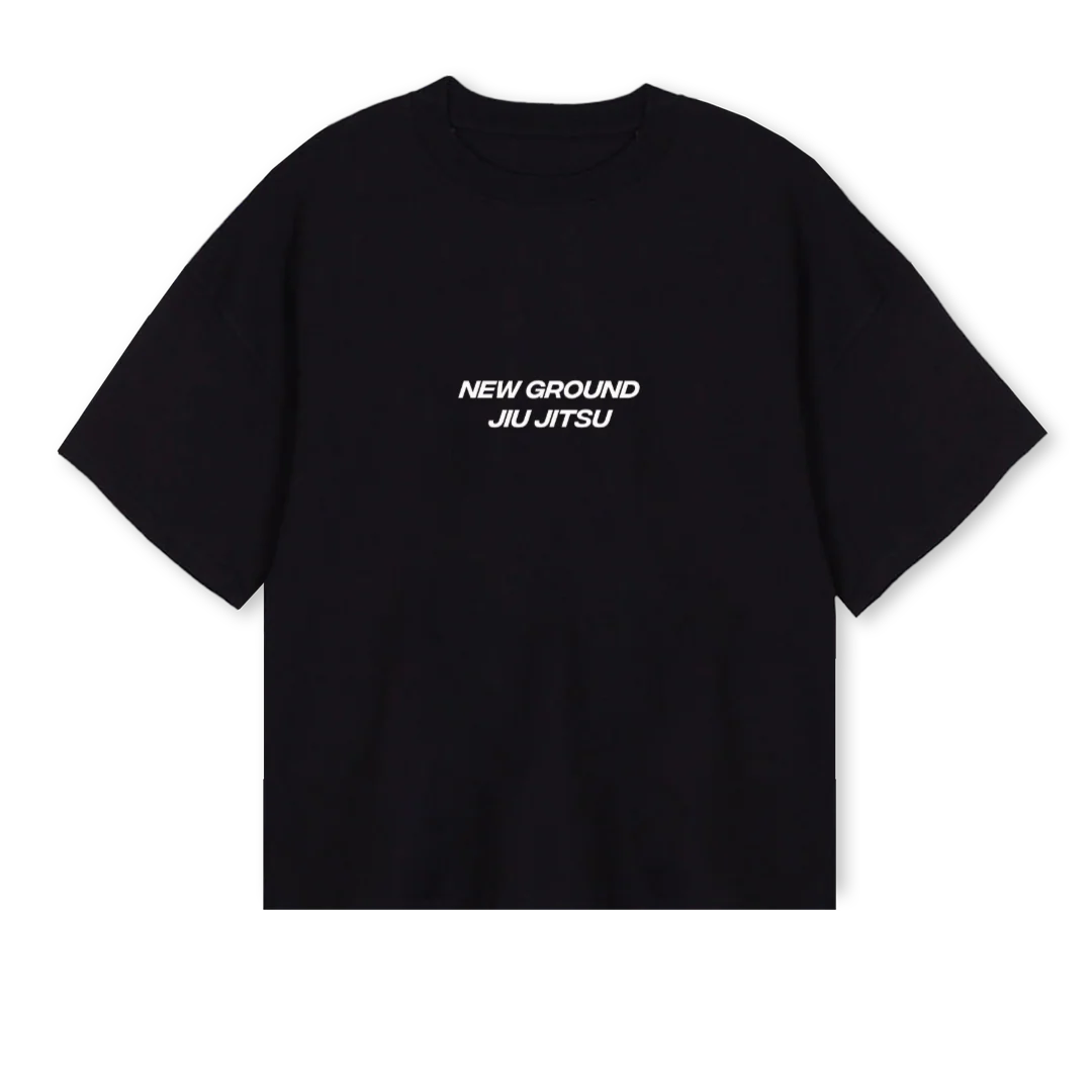 NGJJAT Black Oversized Boxy Tee.