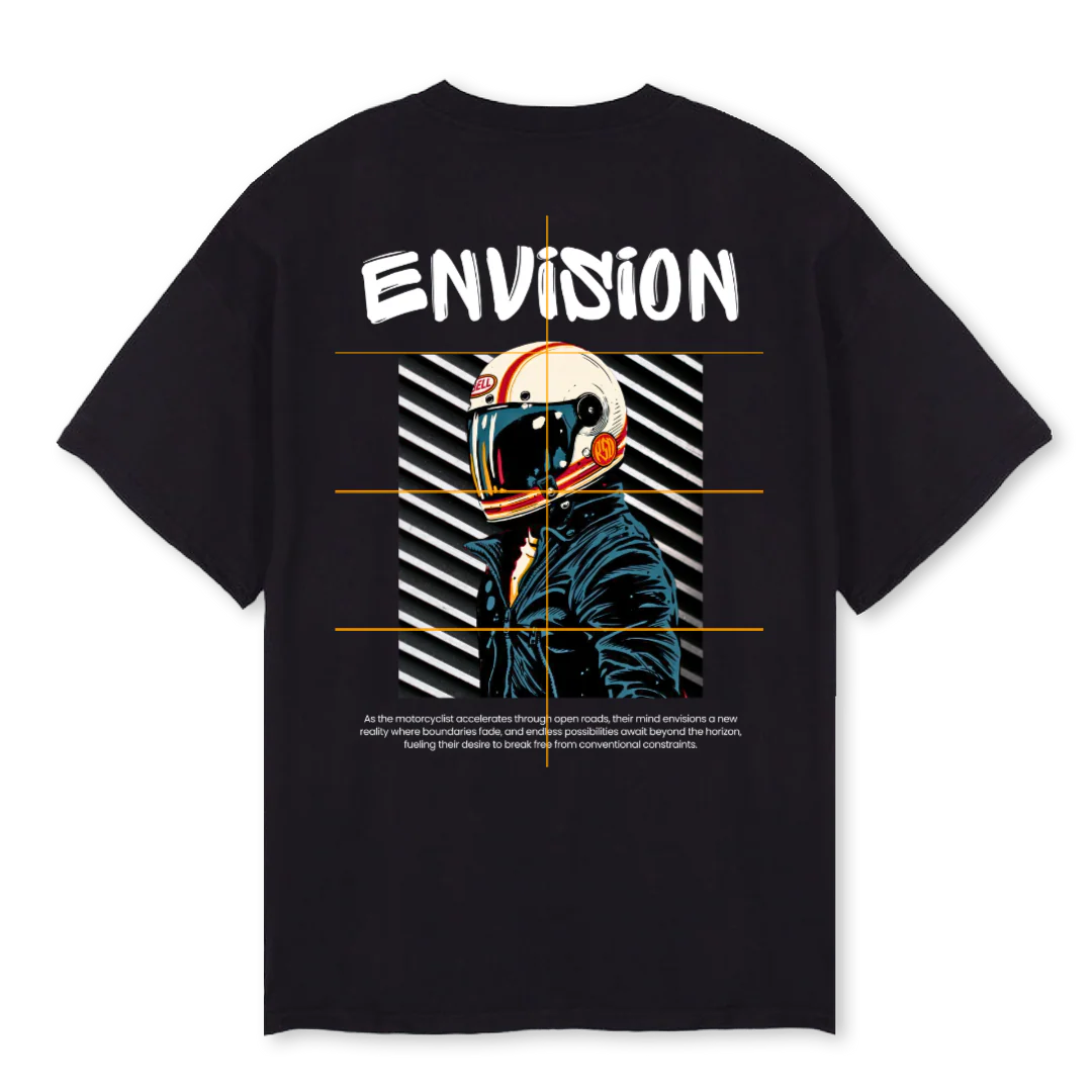 NIGHTRIDER Black Oversized Tee. - Image 2