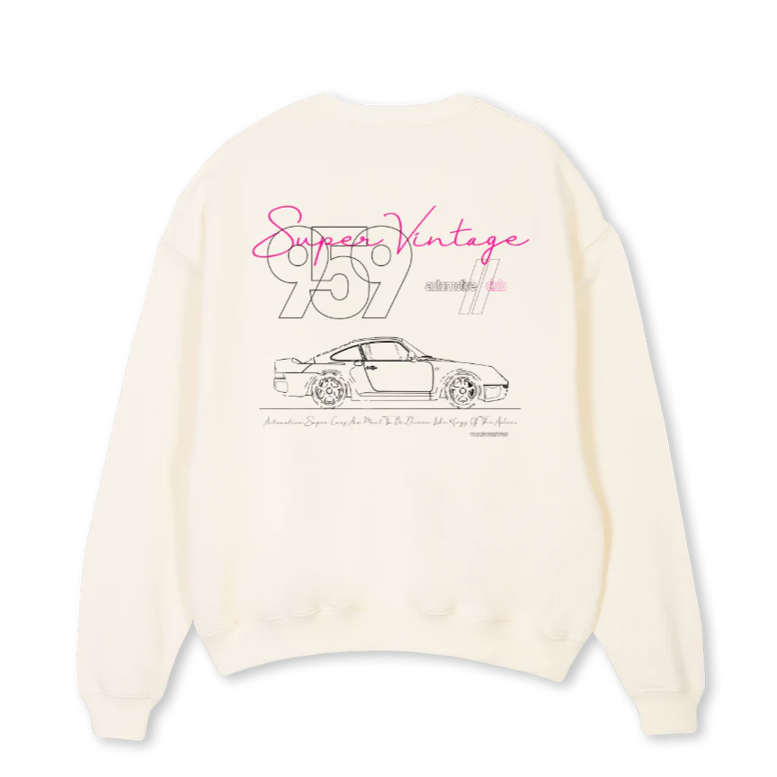 NINEFIVE Cream Oversized Crewneck Sweater. - Image 2