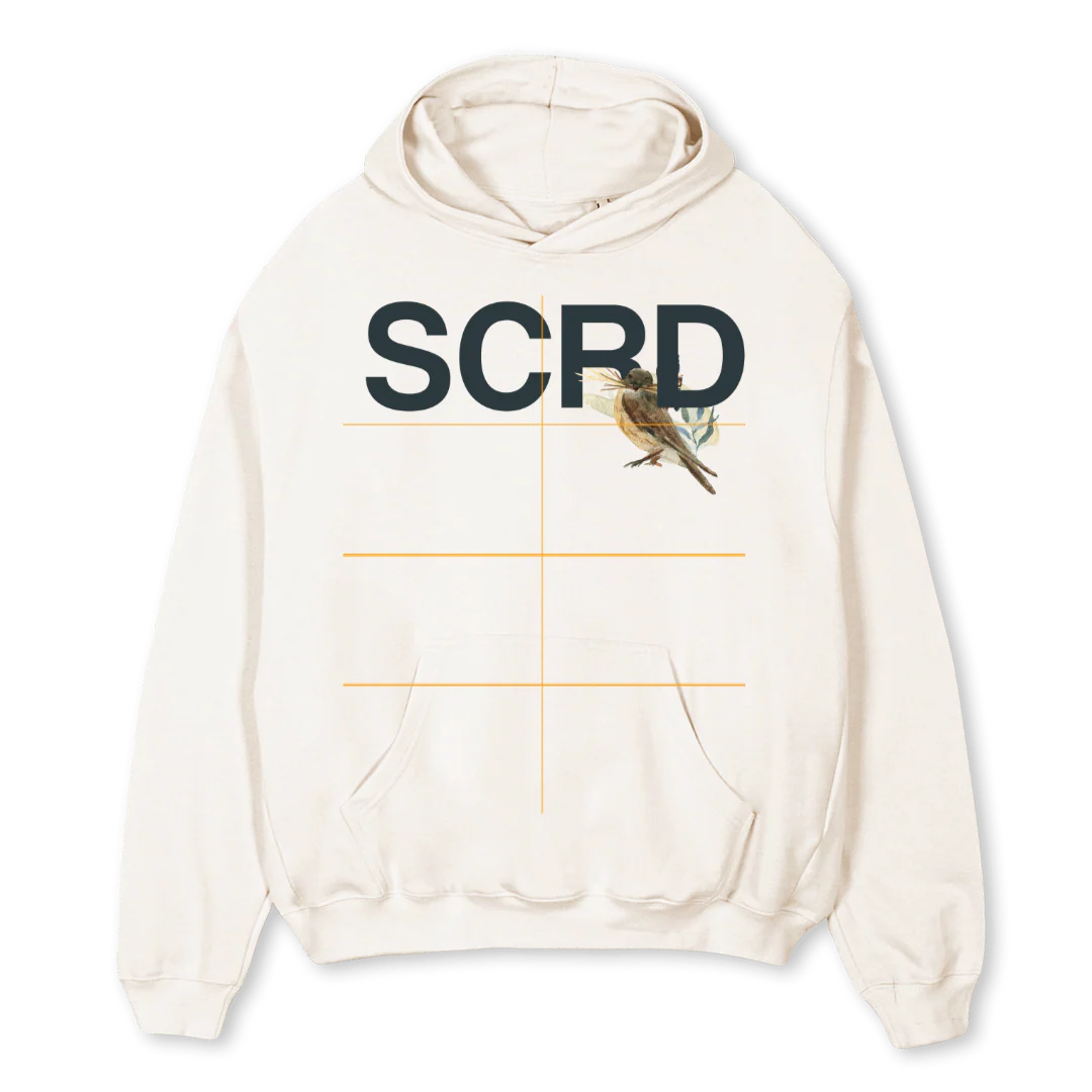 NINETYSEVEN Vintage White Oversized Hoodie.