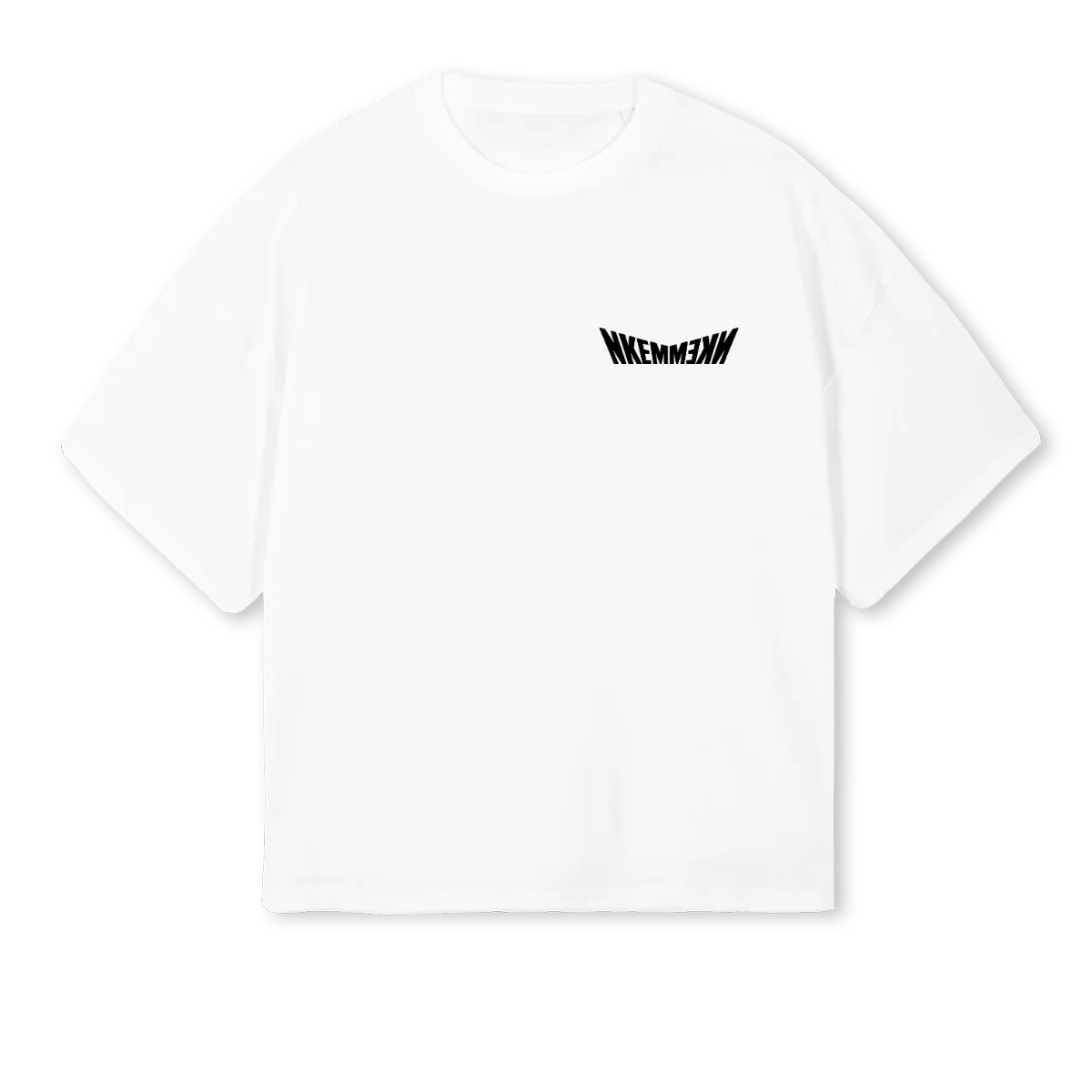 NKEMSTUDIO White Oversized Boxy Tee.