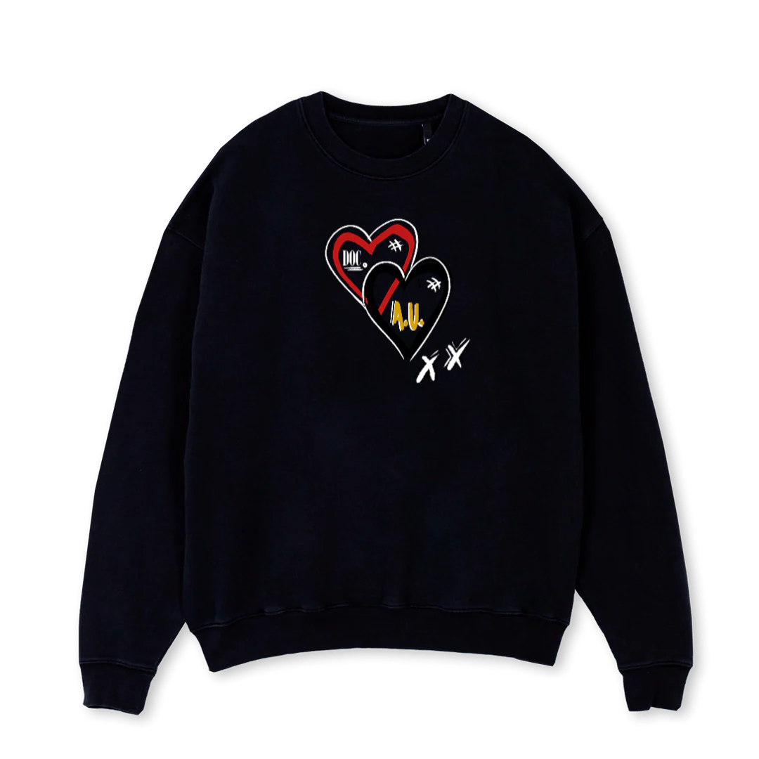 NLCREWBLK Black Oversized Crewneck Sweater.