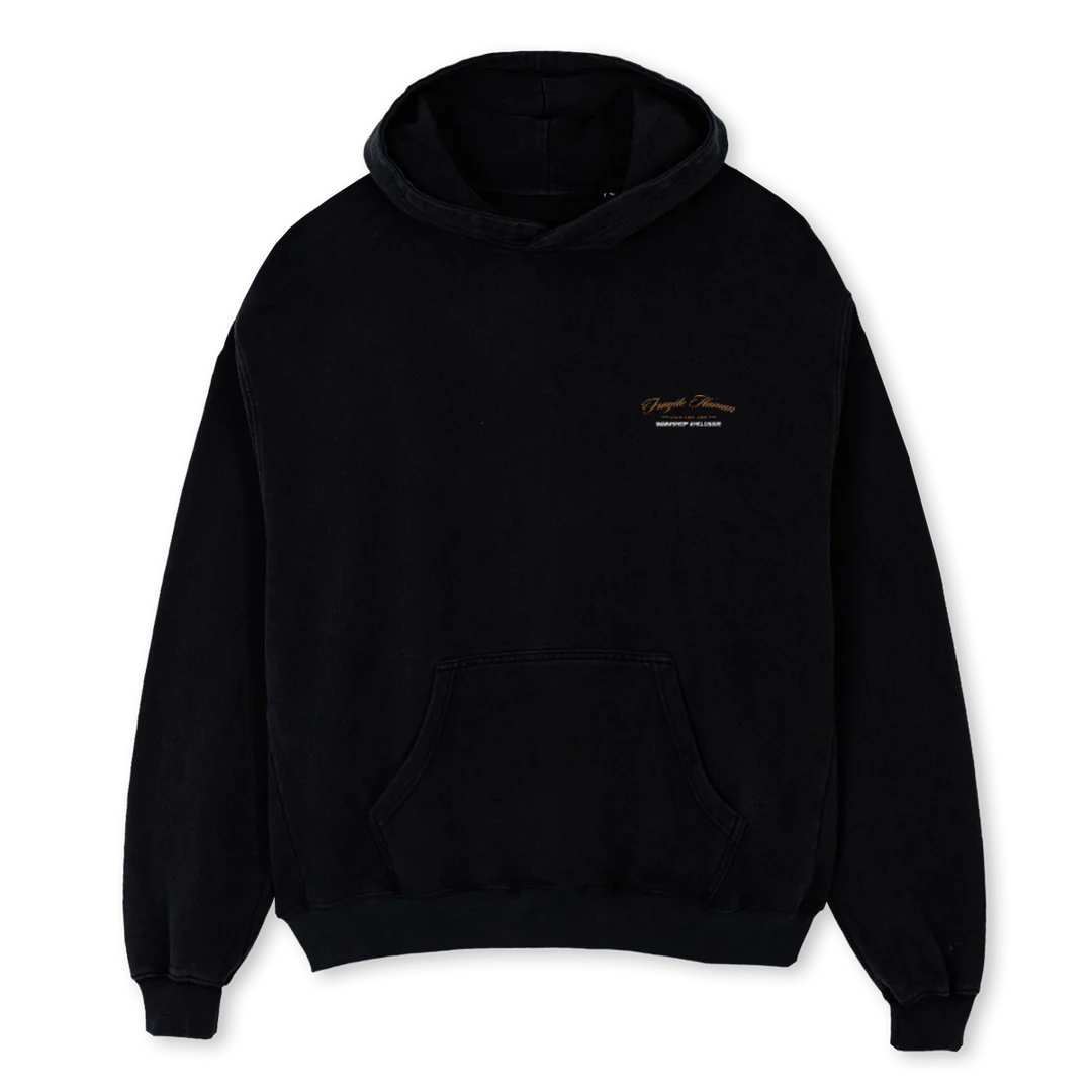 NLOGO HD Black Oversized Hoodie.