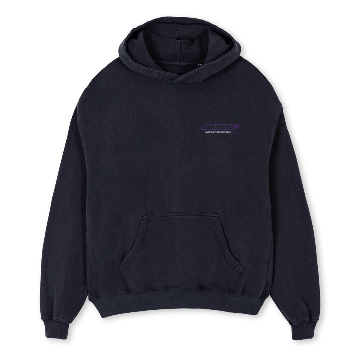 NMBRSPURPLENEW Vintage Black Oversized Hoodie.