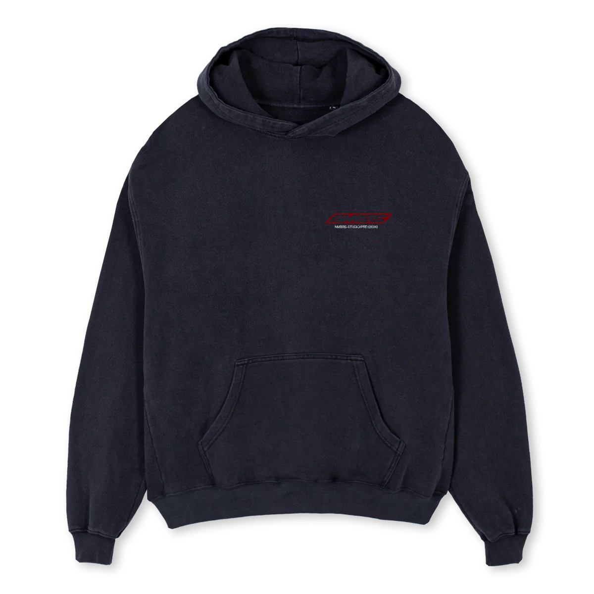 NMBRSREDTWO Vintage Black Oversized Hoodie.