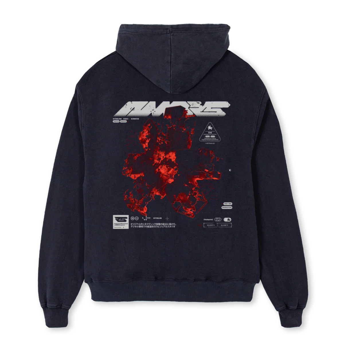 NMBRSREDTWO Vintage Black Oversized Hoodie. - Image 2