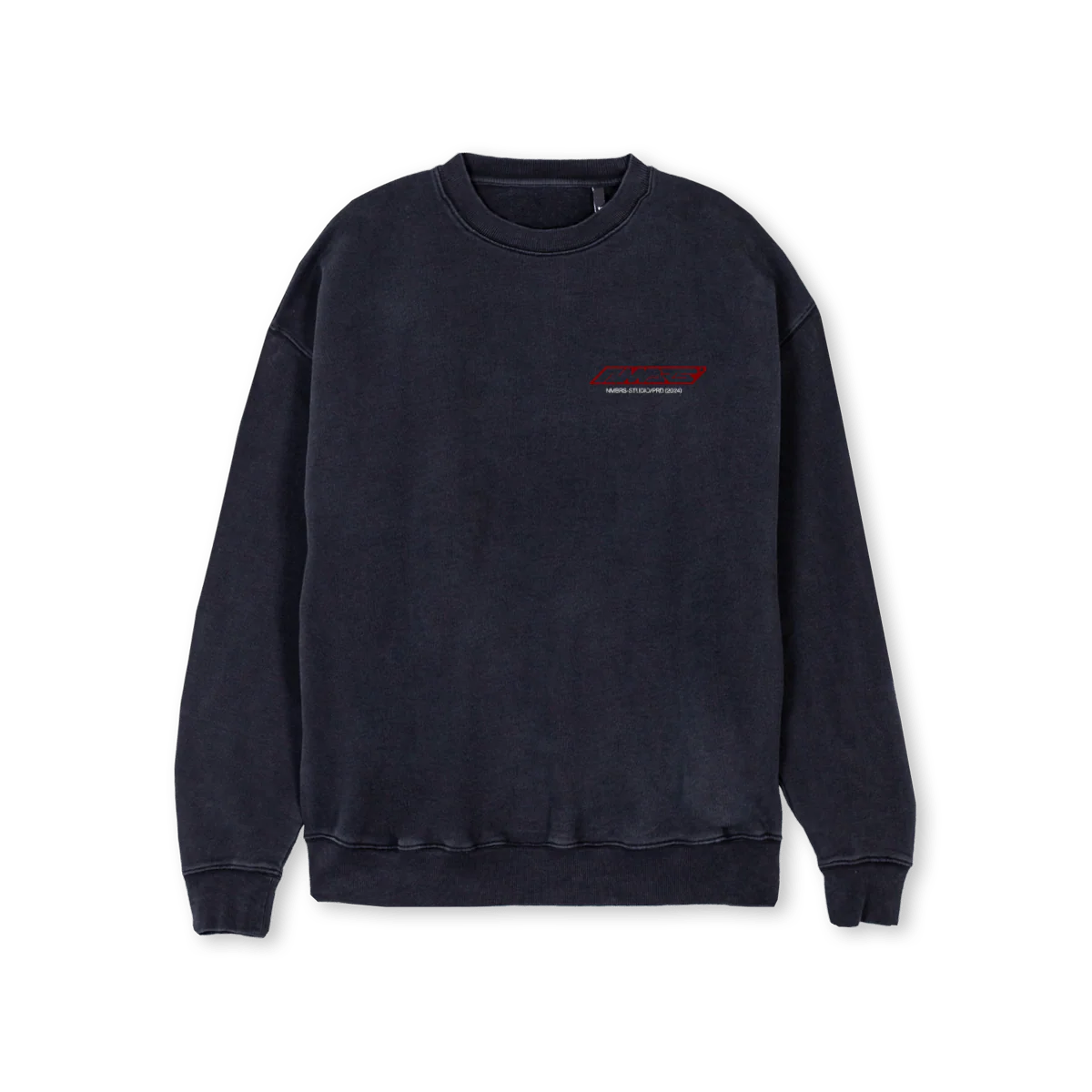 NMBRSRGLRCREWRED Vintage Black Regular Crewneck Sweater.