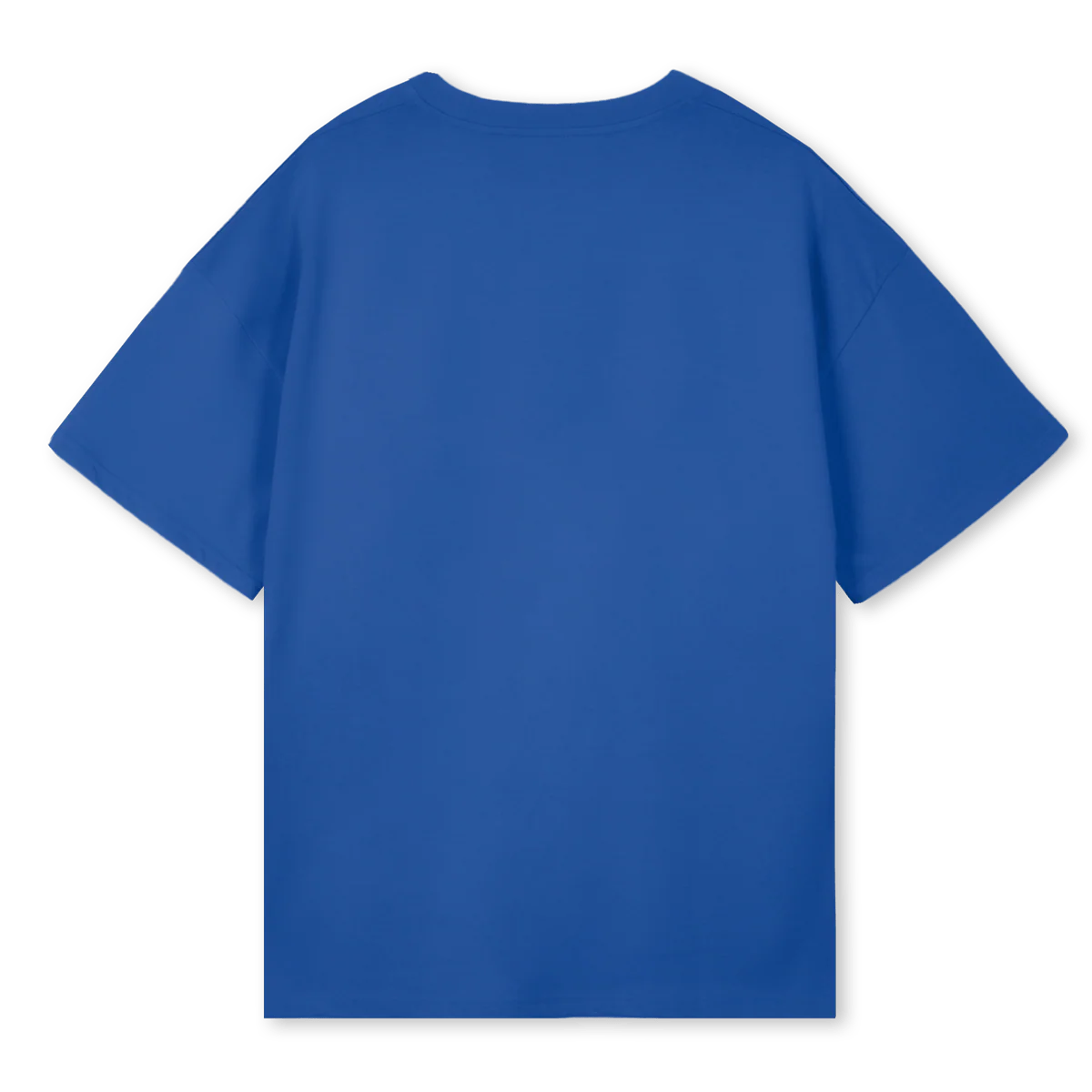 NMOVSZDLOGOWHITEBLUE Cobalt Blue Oversized Tee. - Image 2