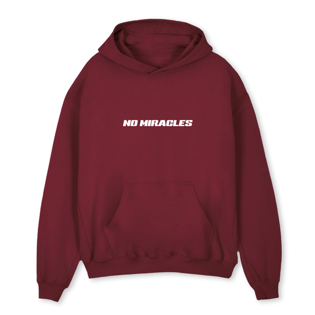 NMSNEAKERFRONT Burgundy Oversized Hoodie.